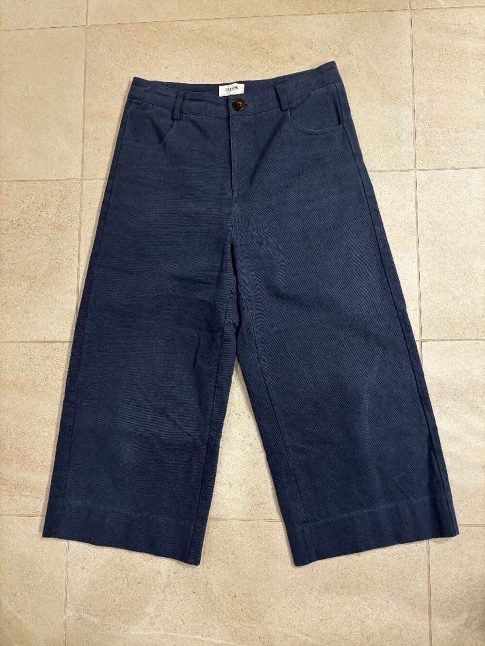 Grace & Mila Paris Wide Leg Culottes Cotton Cropped Trousers M